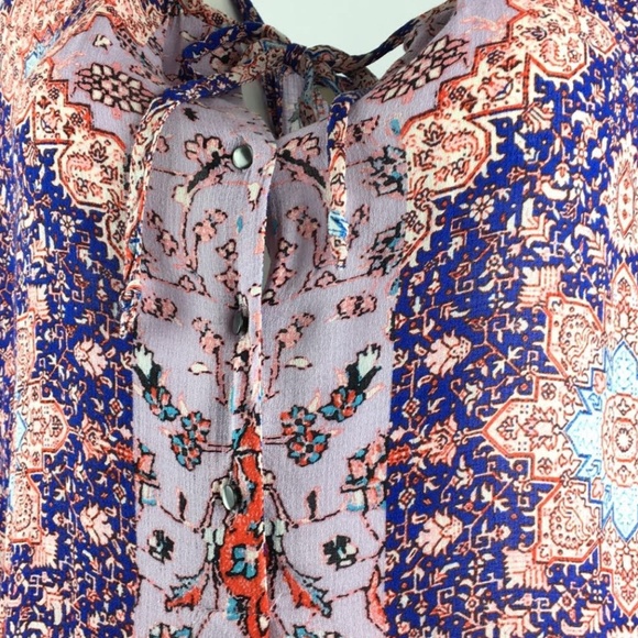 Lucky boho ethnic print long sleeves top NWOT - Picture 7 of 7